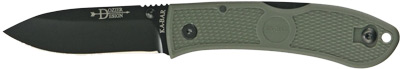 KA-BAR DOZIER FOLDING HUNTER 3" FOLIAGE GREEN - for sale