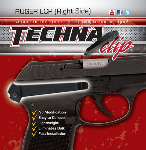 TECHNA CLIP HANDGUN RETENTION CLIP RUGER LCP RIGHT SIDE - for sale
