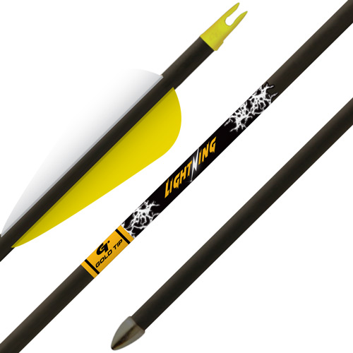 GOLD TIP ARROW LIGHTNING YOUTH 2.5" VANE TEC GLUED-IN PNT 3PK - for sale