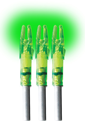 LUMENOK LIGHTED NOCK GT-SERIES GREEN 3PK - for sale