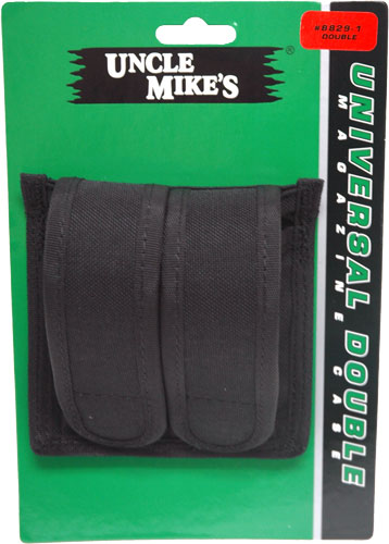 MICHAELS DOUBLE MAGAZINE POUCH W/VELCRO CLOSESURE BLACK - for sale