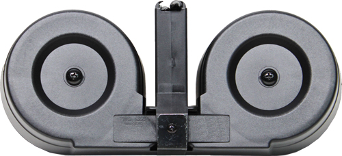 IVER JOHNSON MAGAZINE AR15 223 100RD DRUM BLK/CLEAR POLY - for sale