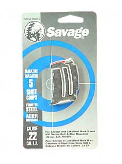SAVAGE MAGAZINE MKII SERIES .22LR/.17HM2 5RD STAINLESS - for sale
