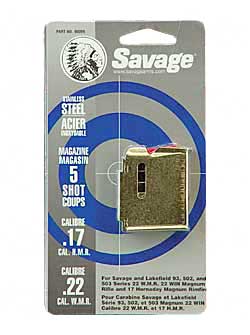 SAVAGE MAGAZINE 93 SERIES .22WMR/.17HMR 5RD STAINLESS - for sale