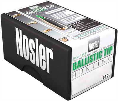 NOSLER BULLETS 30 CAL .308 220GR BALLISTIC TIP 50CT - for sale