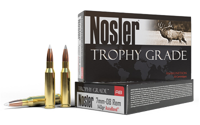 NOSLER TROPHY 7MM-08 REM 140GR ACCUBOND TIP 20RD 10BX/CS - for sale