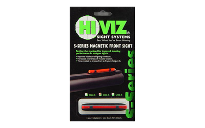 HIVIZ SHOTGUN FRONT SIGHT MAGNETIC RIB .218-.328" RED - for sale