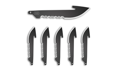 OUTDOOR EDGE 2.5" DROP POINT W/SERRATIONS BLACK BLADE 6-PK - for sale