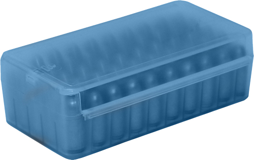 MTM AMMO BOX 45ACP/40SW/10MM 50-ROUNDS SIDE SLIDE CL BLUE - for sale