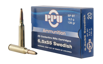 PPU 6.5X55 SWEDISH MAUSER 139GR JSP 20RD 10BX/CS - for sale