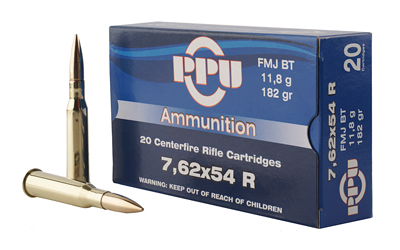 PPU 7.62X54R 182GR FMJ 20RD 10BX/CS - for sale