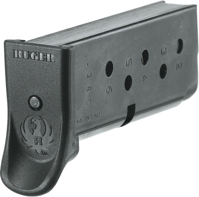 RUGER MAGAZINE LCP 380ACP 6RD W/FINGER EXT. STEEL - for sale