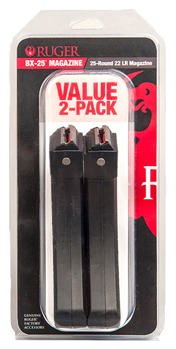 RUGER MAGAZINE 10/22 .22LR 25RD POLYMER 2-PACK - for sale