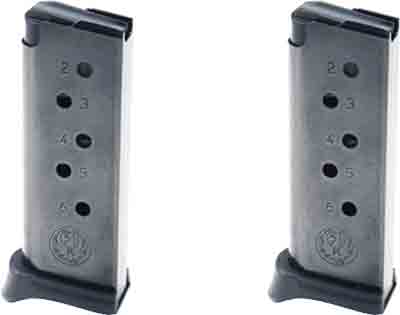 RUGER MAGAZINE LCP 380ACP 6RD W/FINGER EXT. 2-PACK - for sale