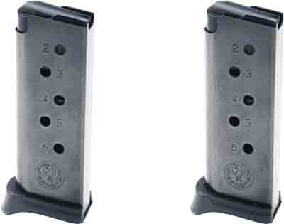 RUGER MAGAZINE LCP .380ACP 6RD W/FINGER EXT. 2-PACK - for sale