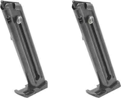 RUGER MAGAZINE 22/45 .22LR 10RD NICKEL 2-PK - for sale