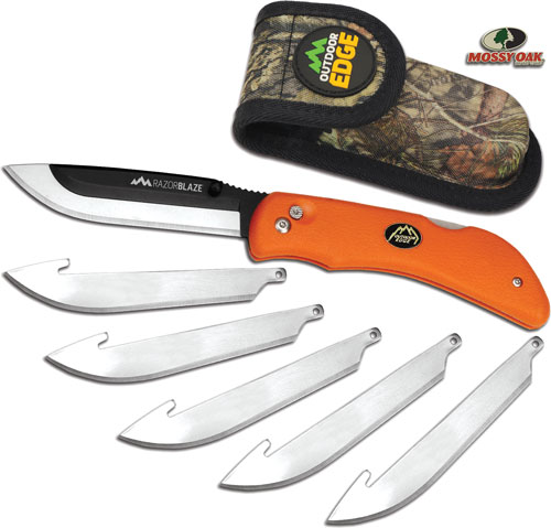 OUTDOOR EDGE RAZOR BLAZE 3.5" FOLDER W/6 BLADES ORANGE HNDL - for sale