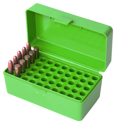 MTM AMMO BOX WSSM & .500SW 50-ROUNDS FLIP TOP STYLE GREEN - for sale