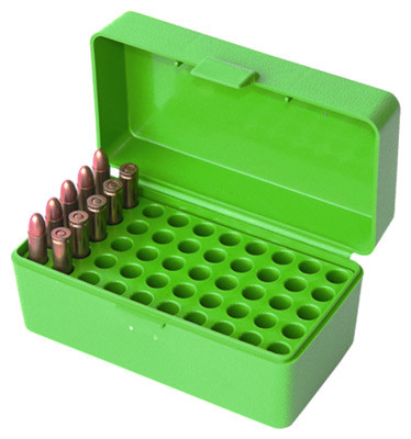 MTM AMMO BOX WSSM & .500SW 50-ROUNDS FLIP TOP STYLE GREEN - for sale