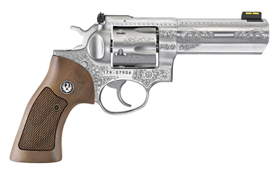 RUGER GP100 DELUXE 4" ENGRAVED SS ADJ. (TALO) - for sale