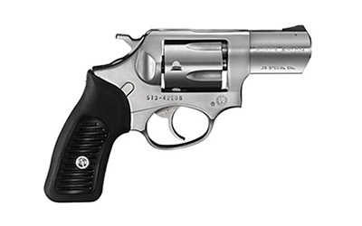 RUGER SP101 .38SPEC+P 2.25" FS STAINLESS BLACK RUBBER - for sale