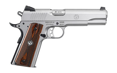 RUGER SR1911 .45ACP FS 8-SHOT STAINLESS WOOD GRIPS - for sale