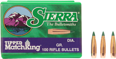 SIERRA BULLETS .22CAL .224 69GR HP-BT MATCH TMK 100CT - for sale