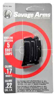 SAVAGE MAGAZINE MKII SERIES .22LR/.17HM2 5RD BLUED - for sale