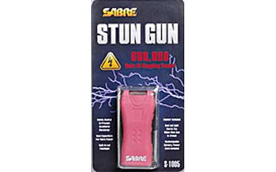 SABRE STUN GUN FLASHLIGHT MINI W/HOLSTER 1.600uC PINK - for sale