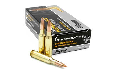 SIG 6MM CREEDMOOR 107GR OPEN TIP MATCH 20RD 10BX/CASE* - for sale