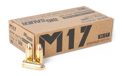 SIG M17 9MM LUGER +P 124GR FMJ 50RD 10BX/CS - for sale