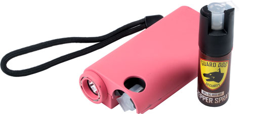 GUARD DOG OLYMPIAN 3-IN-1 PINK STUN GUN/LIGHT/PEPPER SPRAY - for sale