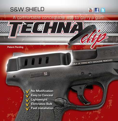 TECHNA CLIP HANDGUN RETENTION CLIP S&W SHIELD 9 & 40 RIGHT - for sale