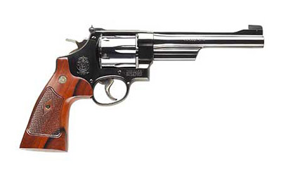 S&W 25 CLASSIC 45LC 6.5" AS BLUED CHECKERED WOOD GRIPS - for sale