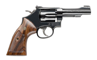 S&W 48 CLASSIC 22WMR 4" AS BRIGHT BLUED CHECKERED WOOD< - for sale