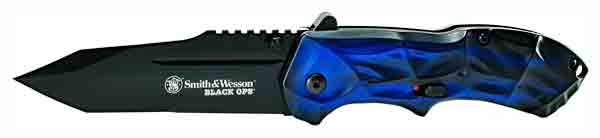 S&W KNIFE BLACK OPS 3RD GEN. BLUE HANDLE TANTO MAGIC ASSIST - for sale