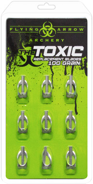 FLYING ARROW REPLACEMENT BLADE TOXIC 100GR 9PK! - for sale