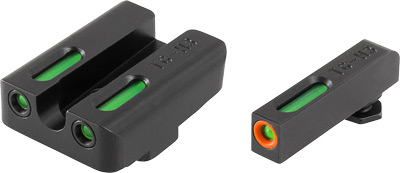 TRUGLO SIGHT SET FOR GLOCK HI TFX PRO GREEN/ORANGE OUTLINE - for sale