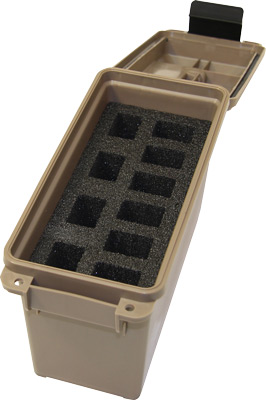 MTM TACTICAL MAGAZINE CAN DARK EARTH HOLDS 10 DS HANDGUN MAGS - for sale