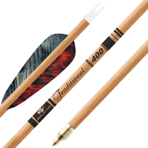 GOLD TIP ARROW TRADITIONAL 4" FEATHERS 1/2DOZ - for sale