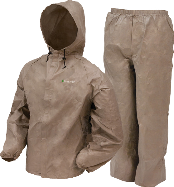 FROGG TOGGS RAIN SUIT MENS ULTRA LITE 2 MEDIUM KHAKI - for sale