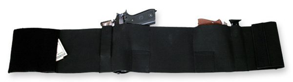 BULLDOG BELLY WRAP HOLSTER BLK LARGE  HOLDS 2 GUNS & 2 MAGS - for sale
