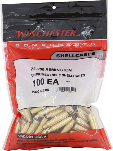 WINCHESTER UNPRIMED CASES 22-250 REM 100 PACK 20PK/CS - for sale