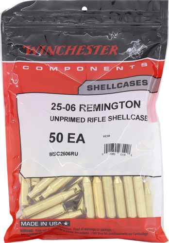WINCHESTER UNPRIMED CASES 25-06 REM 50 PACK 20PK/CS - for sale