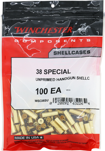 WINCHESTER UNPRIMED CASES 38 SPECIAL 100PK 20BX/CS - for sale