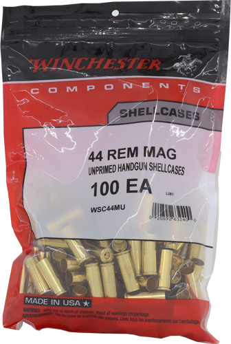 WINCHESTER UNPRIMED CASES 44 REM MAG 100PK 20BX/CS - for sale