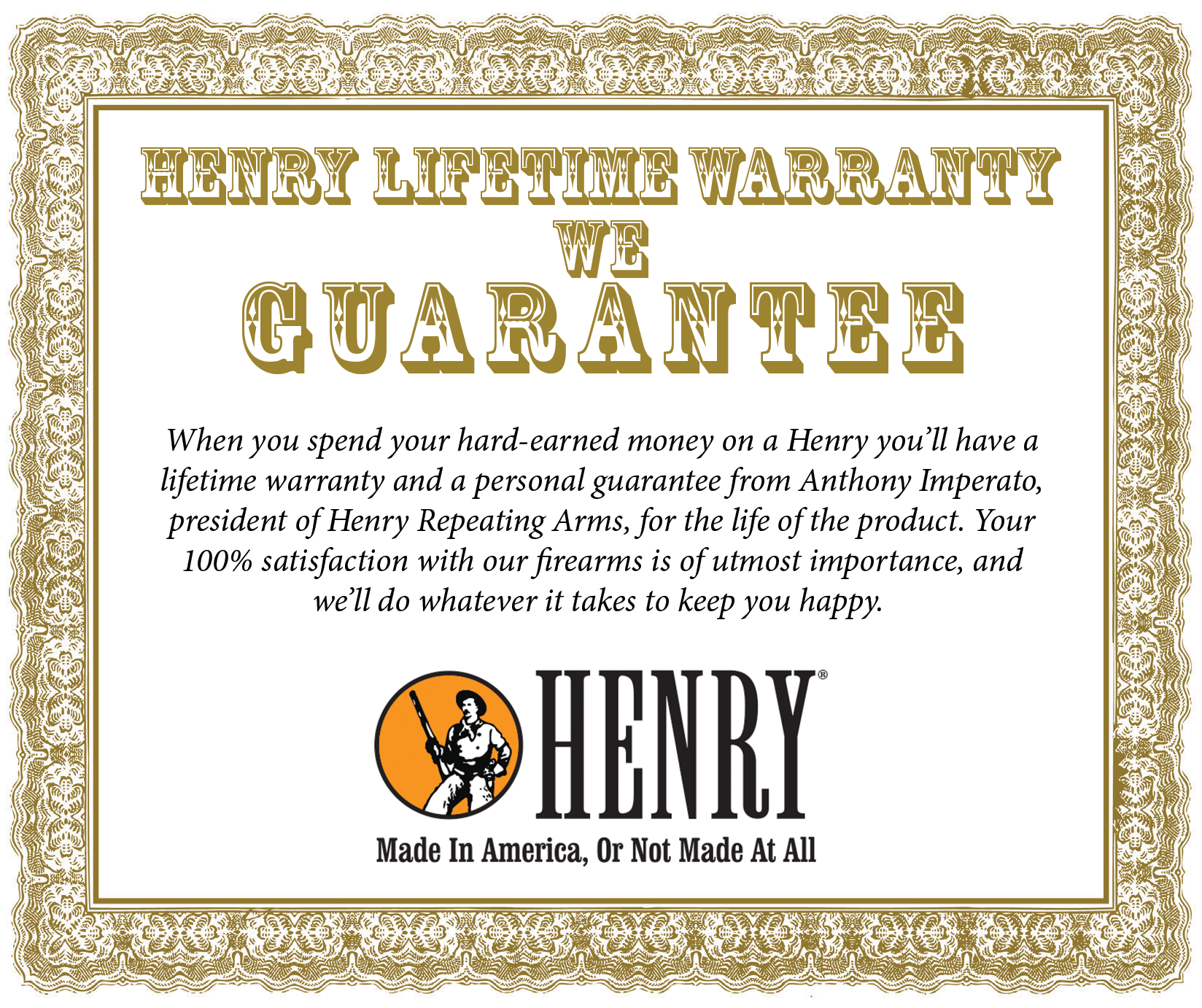Henry Warranty